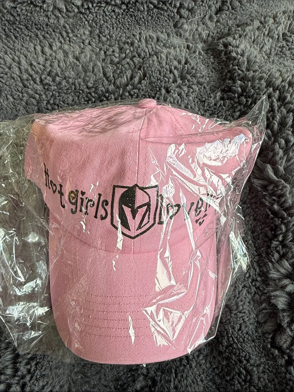 Love Hockey Pink Baseball Cap - 